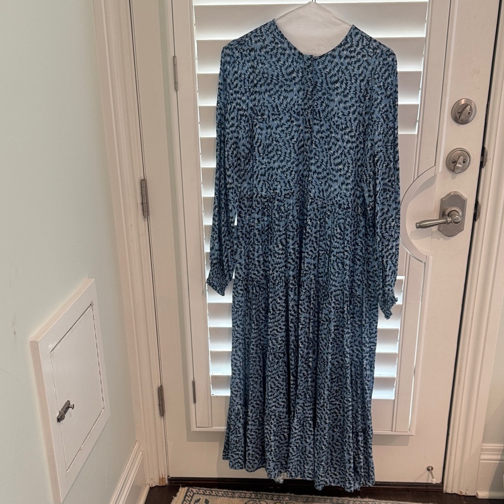 Zara Blue Long Sleeve Dress